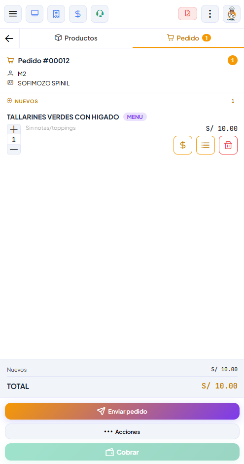 Cobro móvil Gustazo.pe