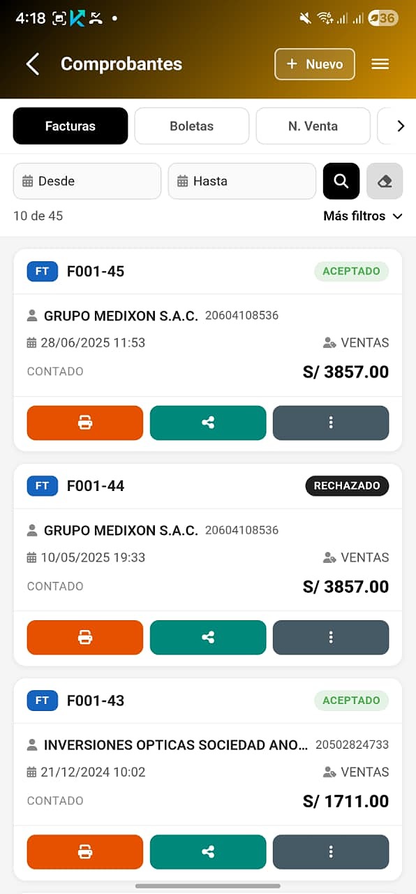 SIFE App comprobantes